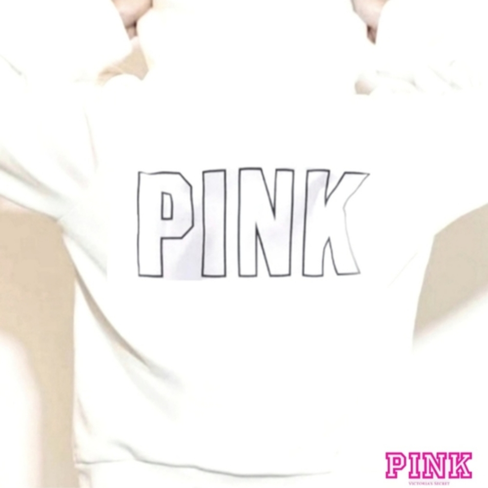 PINK Victoria's Secret Colorblock Floral Vintage Hoodless Sweatshirt Size M